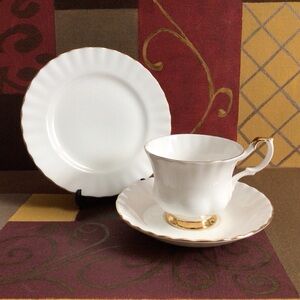 Royal Albert Val D’Or Teacup Saucer And Plate